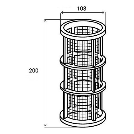 CARTUCCIA 200 BLU INOX 50 MESH